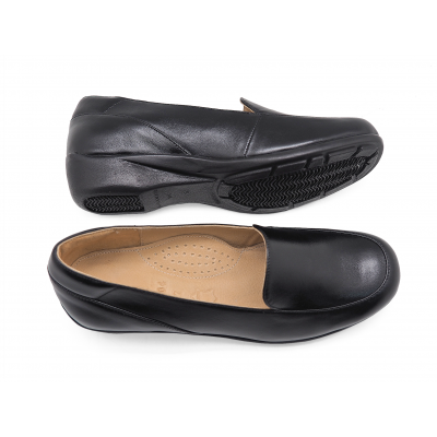 Women Courts Flat SB-04 Black Nappa